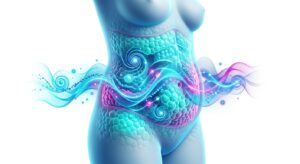 의학적 다이어트 컨셉을 보여주는 3D 일러스트