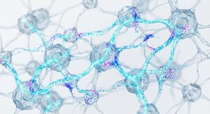 비만 대사 메커니즘과 에너지 흐름을 보여주는 3D 의학 일러스트